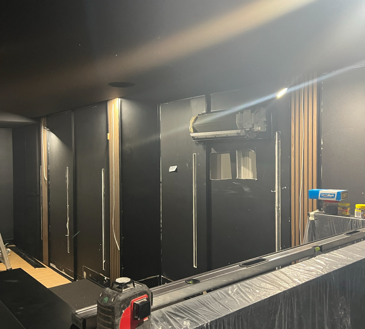 Project Luxury Smart Home Theatre with Shooting Starlight Ceiling and Tiered Seating BLUTEK0012