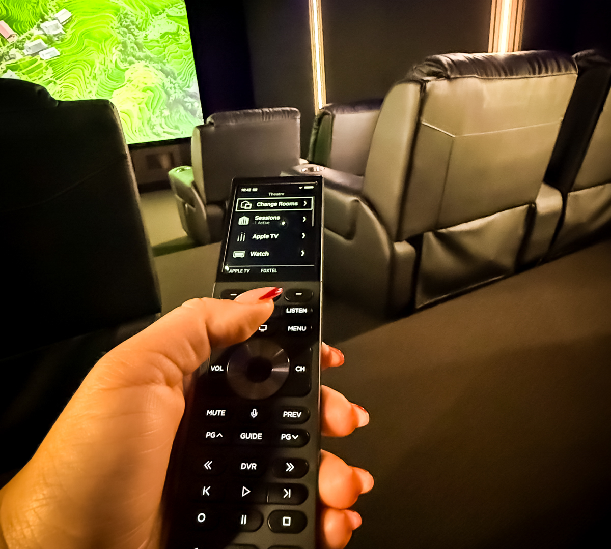 Project Luxury Smart Home Theatre with Shooting Starlight Ceiling and Tiered Seating BLUTEK0038